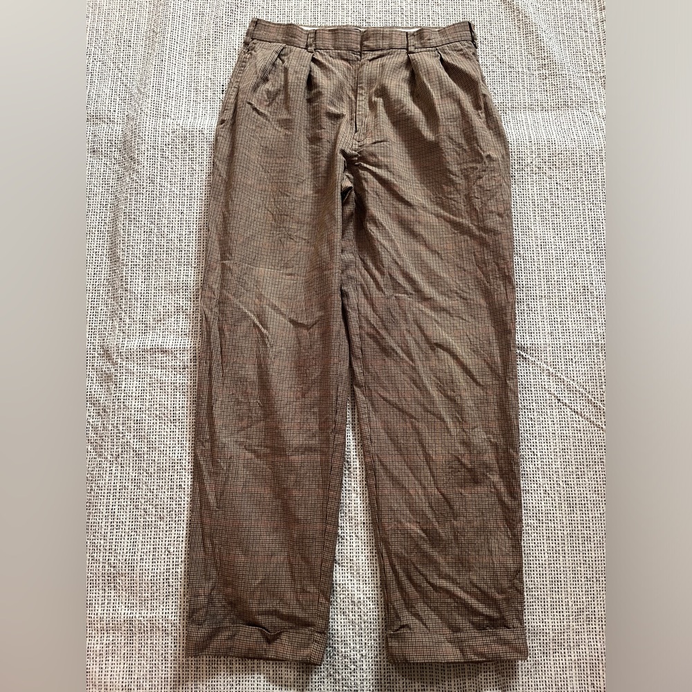Tommy Hilfiger pleated houndstooth pants size 34x32